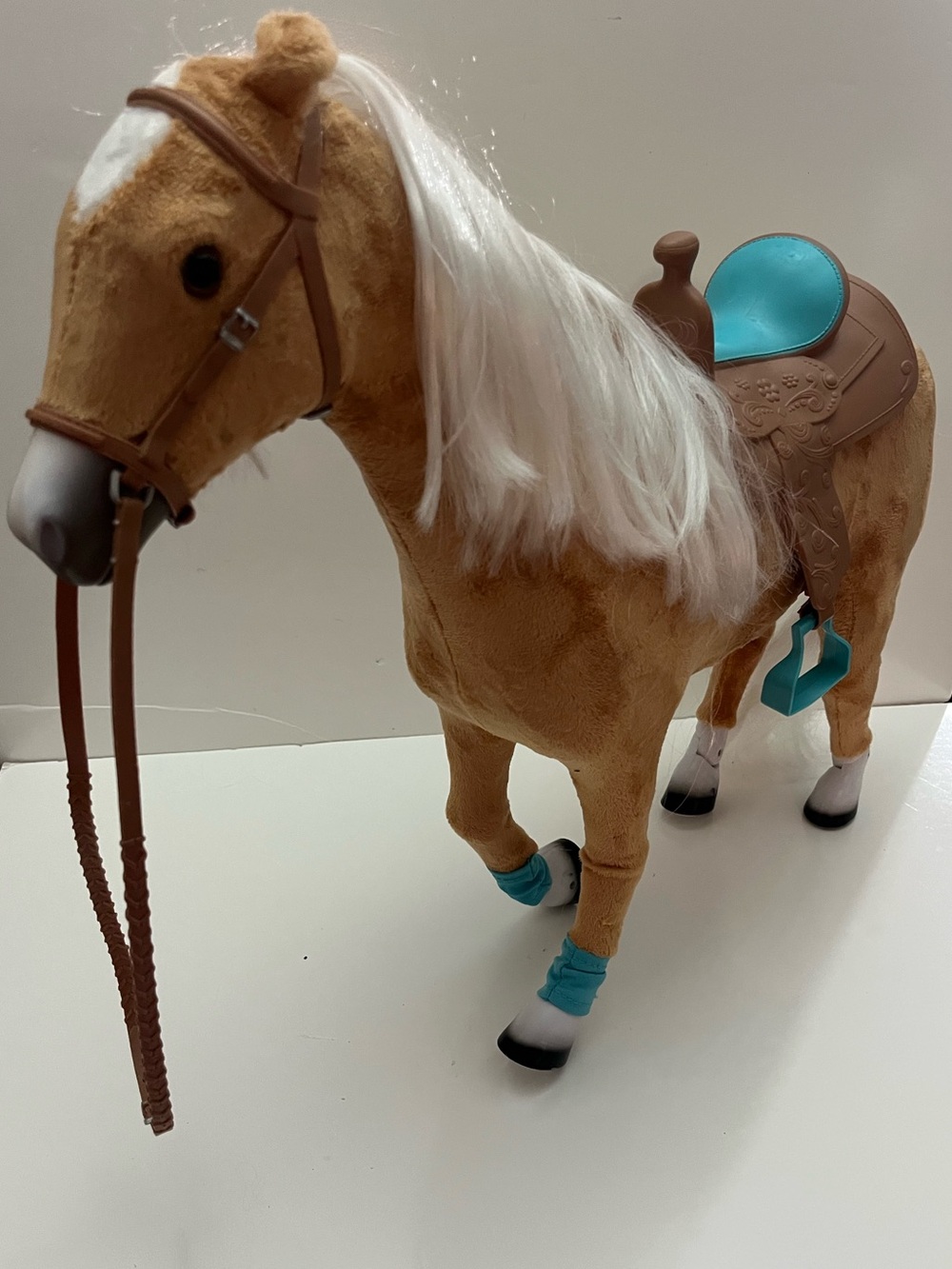 My Life As Posable 18" Doll Horse Palomino Tan Saddle Tack Fits American Girl
